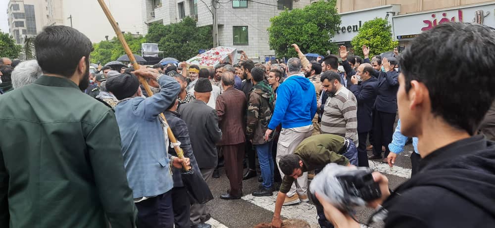 تشییع و تدفین  شهید گمنام در دانشگاه پیام نور ساری