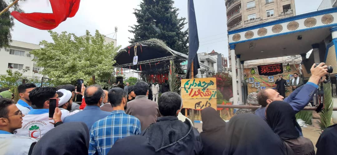 تشییع و تدفین  شهید گمنام در دانشگاه پیام نور ساری